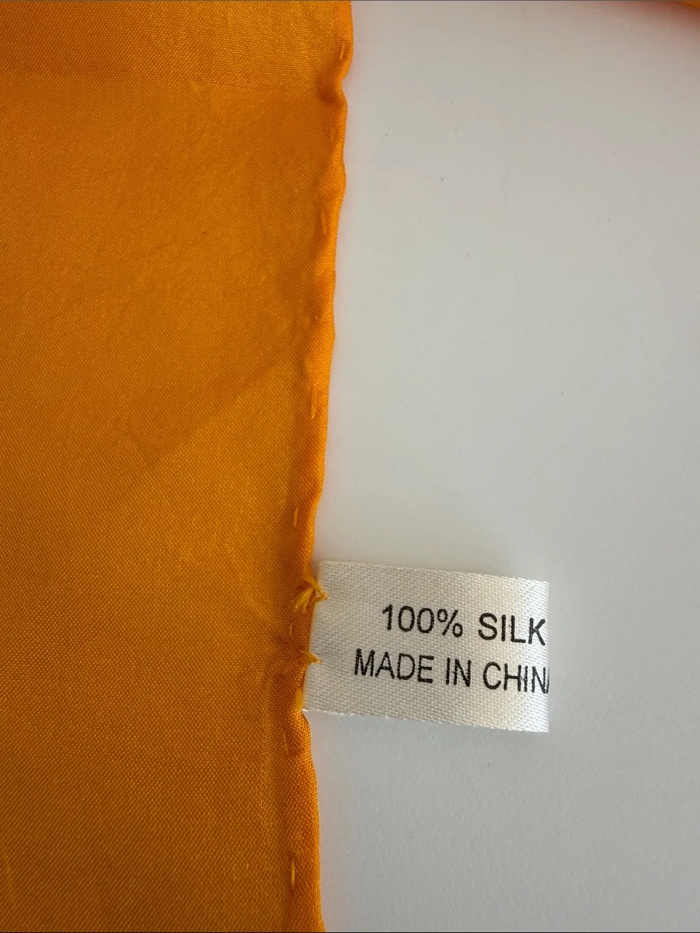 Silk Oblong Scarf in Bright Yellow.